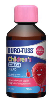 DURO-TUSS Children's Cough Liquid Strawberry Flavour