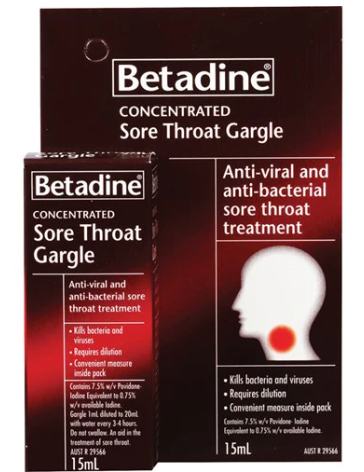 Betadine Sore Throat Gargle Concentrate 15ml