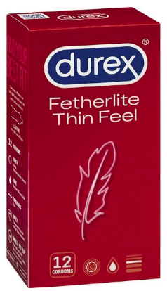 Durex Featherlite Thin Feel Condoms 12 units